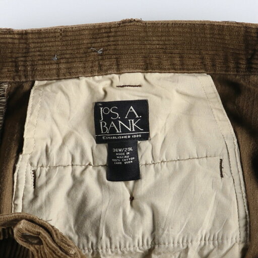 古着 90'S ジョスエーバンク JOS.A.BANK コーデュロイパンツ メンズw36相当 ヴィンテージ /eaa515936 【中古】 【250208】