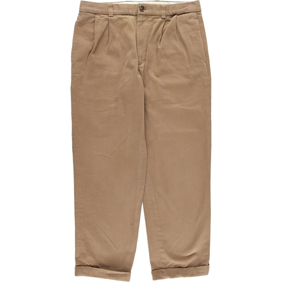 古着 ブルックスブラザーズ Brooks Brothers THOMPSON ツータック コットン スラックスパンツ イタリア製 メンズw34相当 /eaa515992 【中古】 【250212】のサムネイル