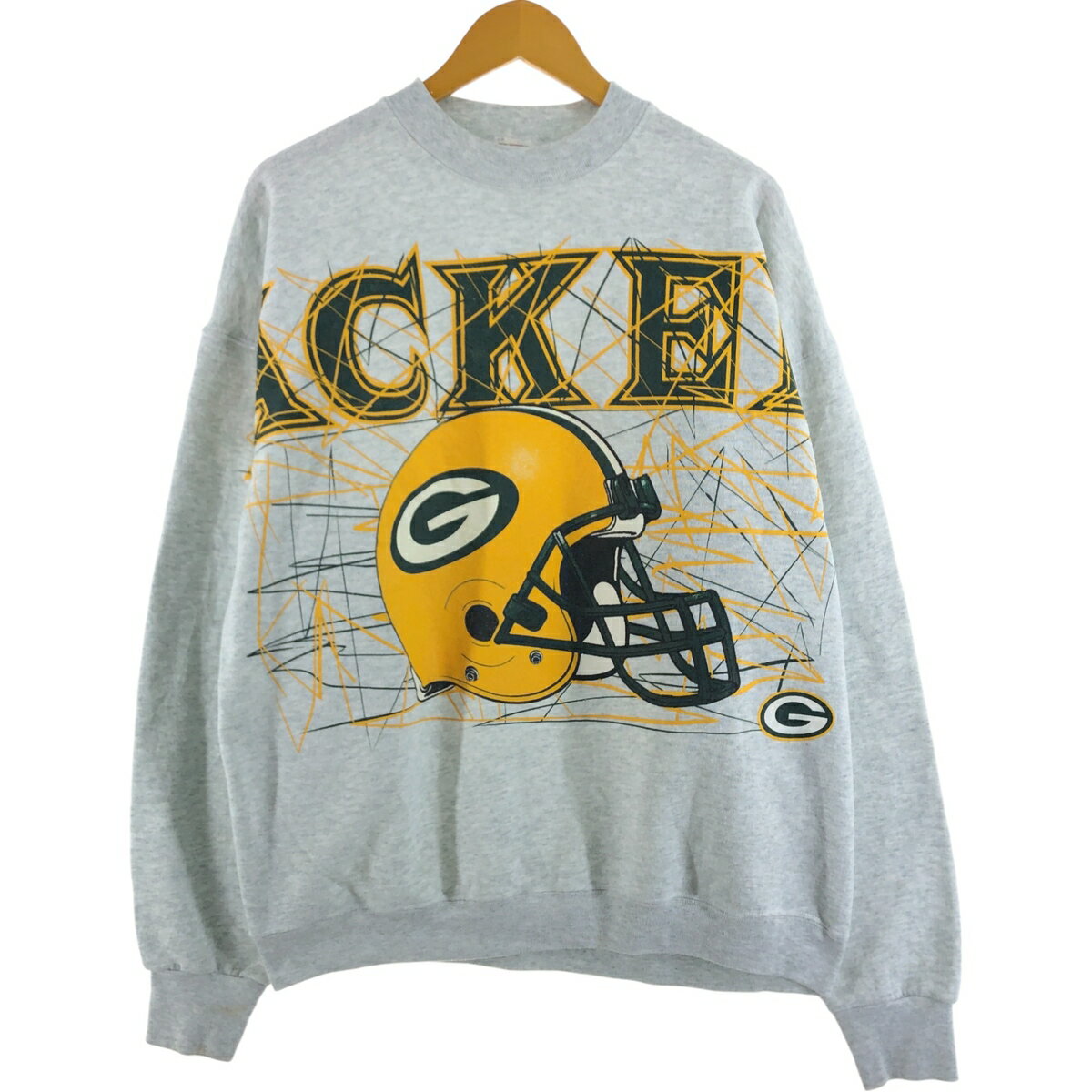 古着 90'S フルーツオブザルーム FRUIT OF THE LOOM BEST NFL GREEN BAY PACKERS グリーンベイパッカーズ 大判プリント スウェットシャツ トレーナー メンズXL相当 ヴィンテージ /eaa520074 【中古】 【250221】