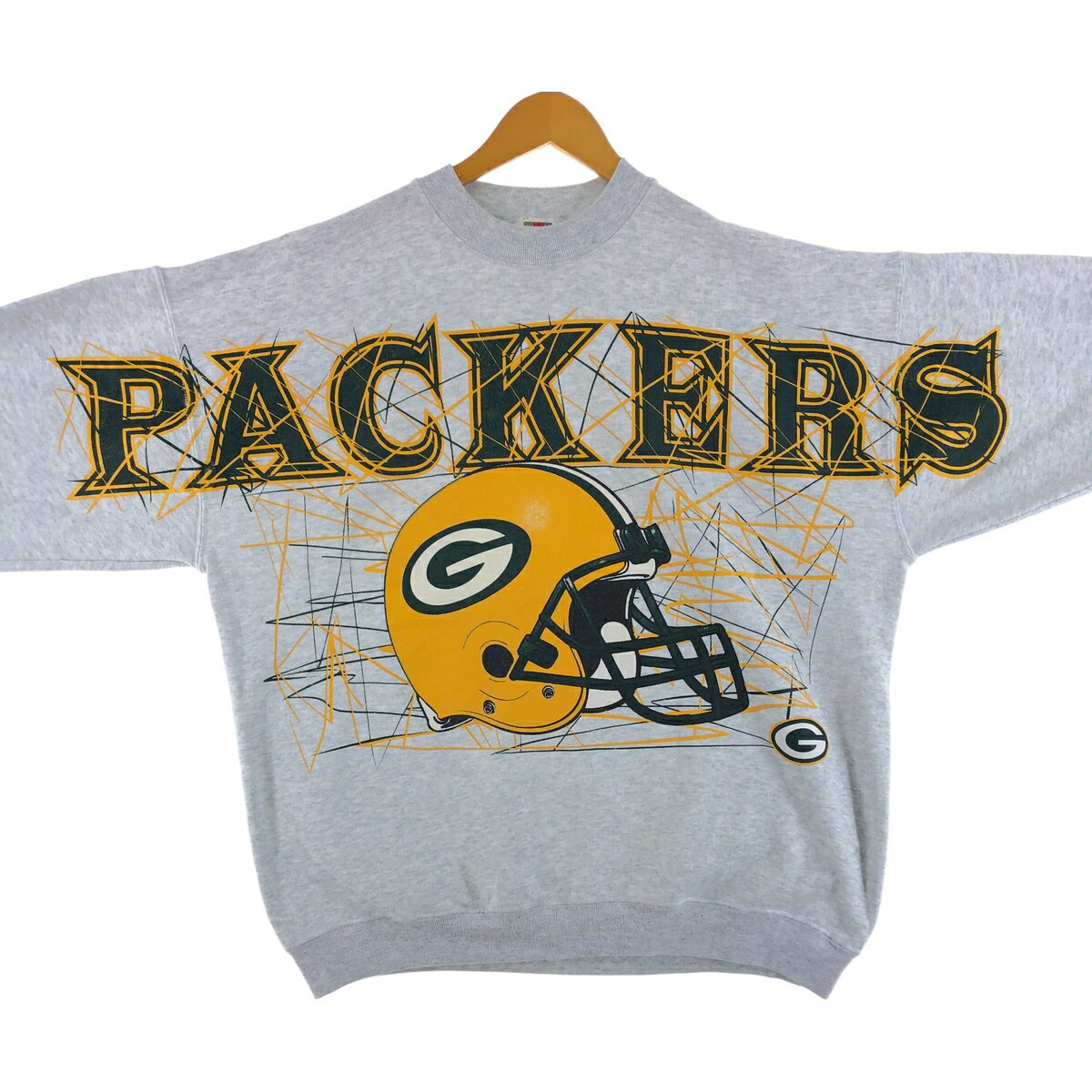 古着 90'S フルーツオブザルーム FRUIT OF THE LOOM BEST NFL GREEN BAY PACKERS グリーンベイパッカーズ 大判プリント スウェットシャツ トレーナー メンズXL相当 ヴィンテージ /eaa520074 【中古】 【250221】