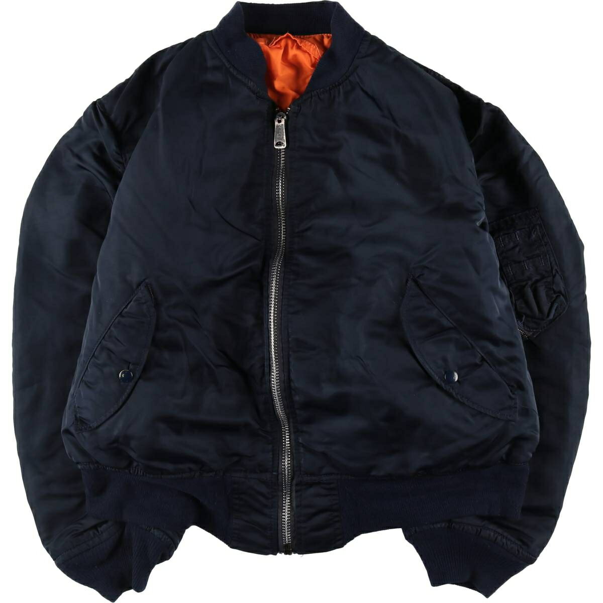 ALPHA 90s 黒タグ USA製 ヴィンテージ MA-1 ネイビー Lサイズ 【公式通販】