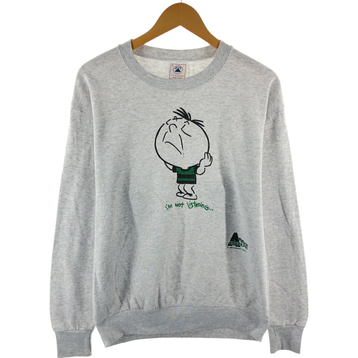 商品詳細 ブランド・DELTA・デルタ・ 特徴・長袖・クルーネック(丸首)・ヴィンテージ・ モデル/形状・プリントスウェットシャツ トレーナー・ 素材・コットン:50%・ポリエステル:50%・ 色・グレー系 灰色・ 柄・プリント・ 生産国・USA製・ 年代・90年代・ サイズ・表記サイズ:L・着丈:63.5cm・身幅:53.5cm・肩幅:52cm・袖丈:59cm・ コンディション・C・ カテゴリ・メンズ・トップス・スウェット・トレーナー・ 商品番号・eaa520721・ 取扱店・ネットショップ・ スタッフコメントDELTA プリントスウェットシャツ トレーナー / 商品番号 eaa520721 USEDですので使用感などございますが、まだまだご愛用していただけます。 古着という事をご理解の上ご注文よろしくお願いします。 【状態追記】 ●後、右袖先・左腕に汚れ※状態は当社独自の基準です。 表記サイズ着丈身幅肩幅袖丈 L(※着用感、表記サイズは目安です。)63.5cm53.5cm52cm59cm ※測定値の若干の誤差はご了承下さい。サイズガイドはこちら ブランドDELTAデルタ 特徴長袖 / クルーネック(丸首) / ヴィンテージ モデル/形状プリントスウェットシャツ トレーナー 素材コットン:50% / ポリエステル:50% 色グレー系 灰色 柄プリント 生産国USA製 年代90年代 カテゴリトレーナー 商品番号eaa520721 取扱店ネットショップ 　　 デルタの他の商品を見るトレーナーの他の商品を見る