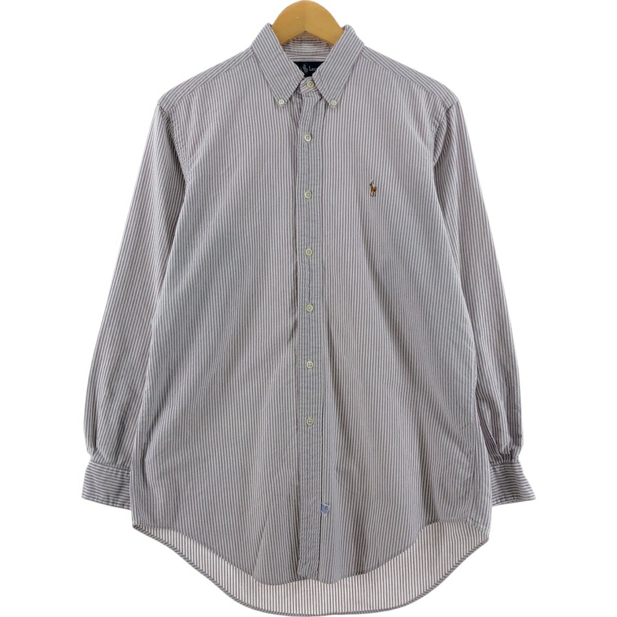 古着 ラルフローレン Ralph Lauren 長袖 ボタンダウンストライプシャツ メンズM相当 /eaa521473 【中古】 【250310】 【SS2509_10】