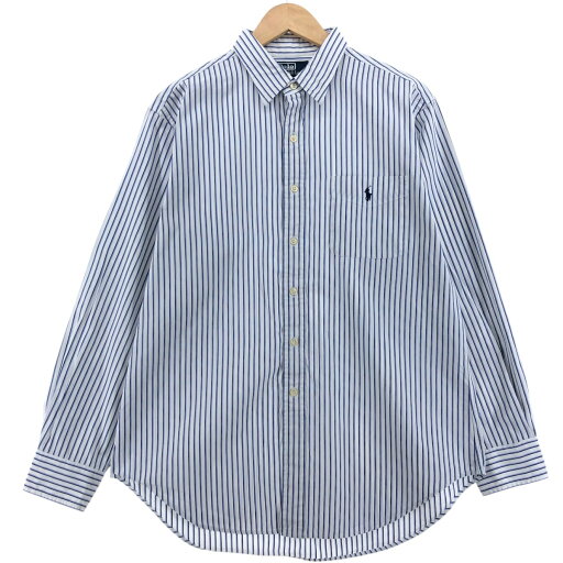 古着 ラルフローレン Ralph Lauren POLO by Ralph Lauren CLASSIC FIT 長袖 コットンストライプシャツ メンズL相当 /eaa521490 【中古】 【250217】 古着 ラルフローレン Ralph Lauren POLO by Ralph Lauren CLASSIC FIT 長袖 コットンストライプシャツ メンズL相当 /eaa521490 【中古】 【250217】