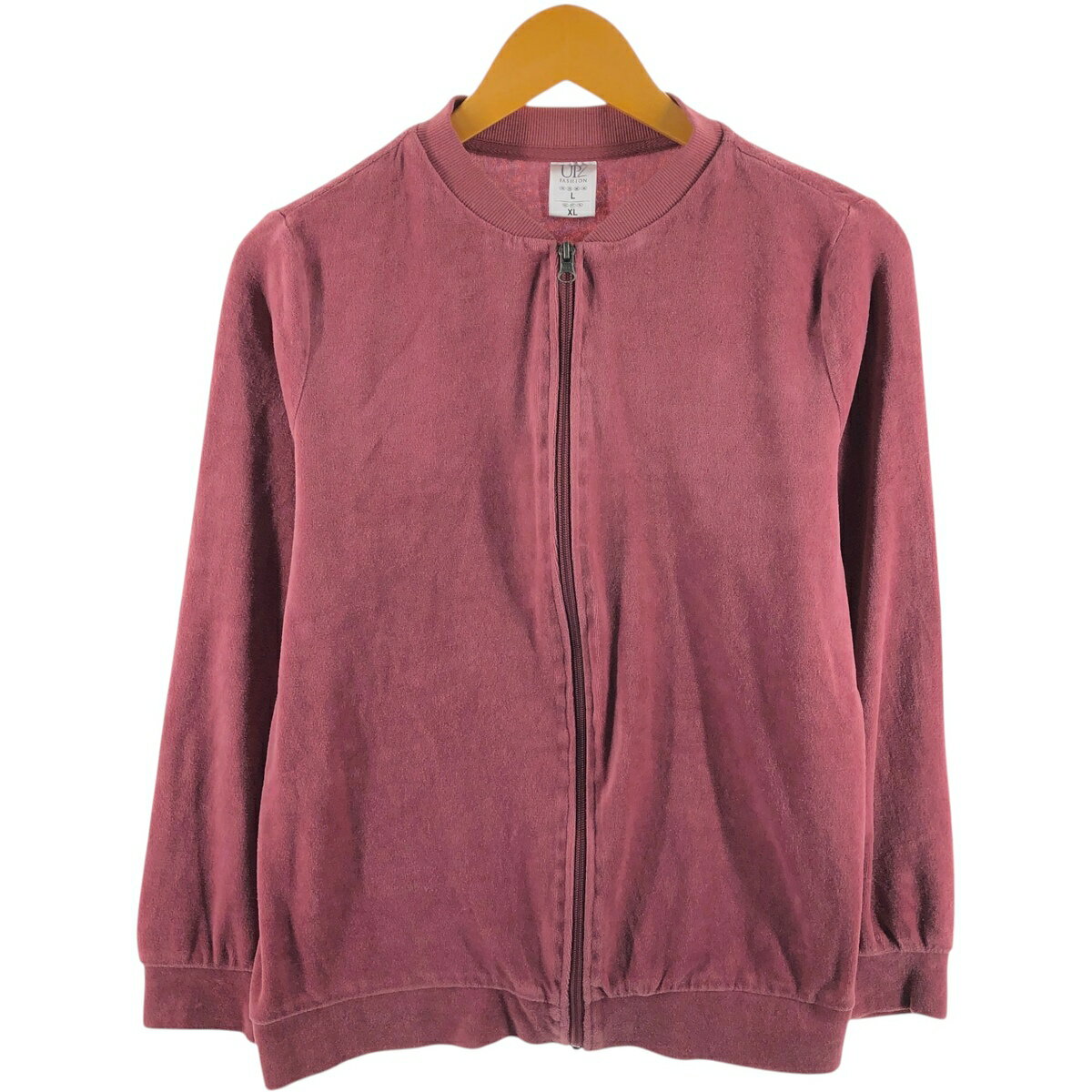 古着 UP2FASHION ベロア ブルゾン バングラデシュ製 レディースM相当 /eaa521938 【中古】 【250215】 【Elulu/エルル】