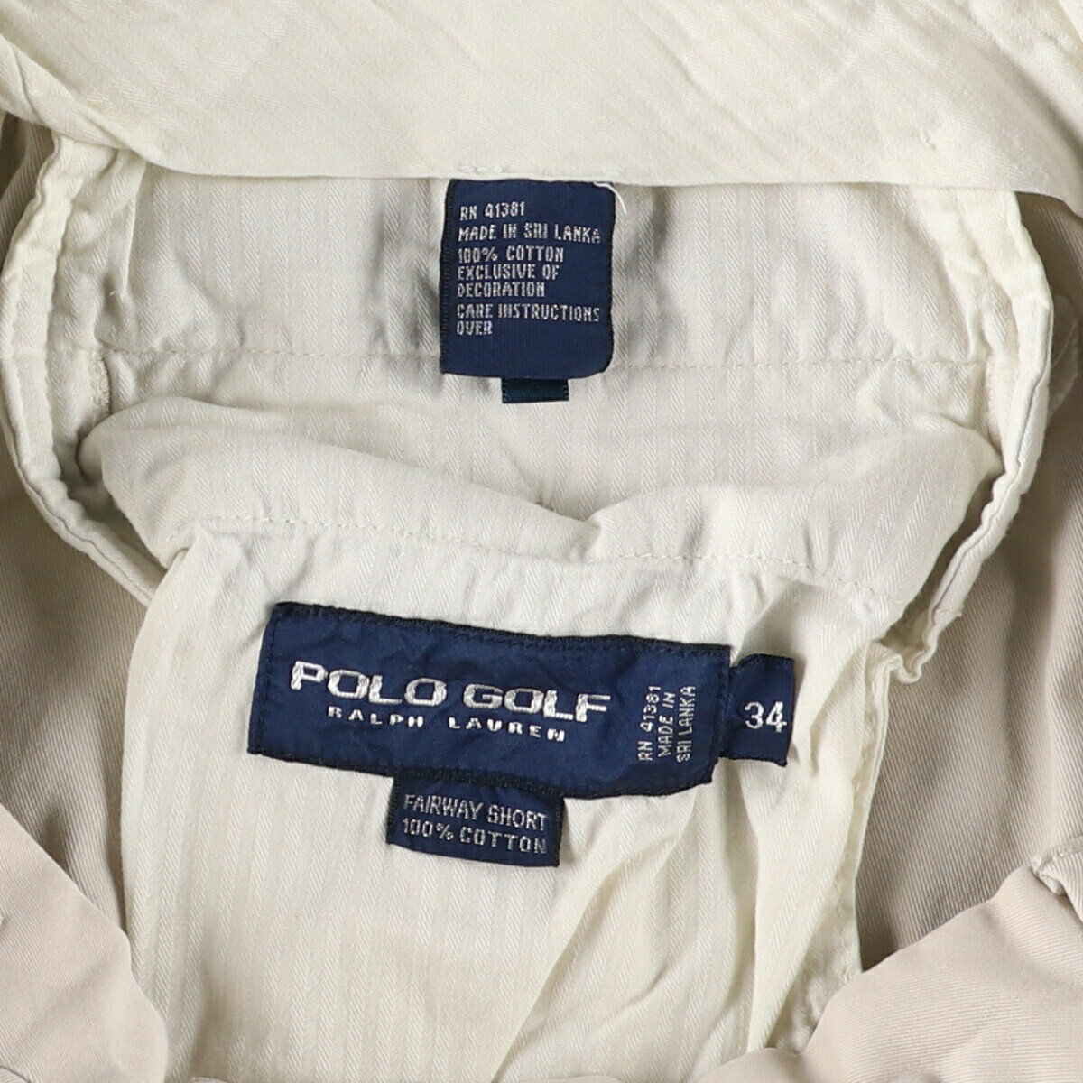 古着 ラルフローレン Ralph Lauren POLO GOLF ポロゴルフ FAIRWAY SHORT ツータック チノショーツ ショートパンツ メンズw34相当 /eaa522569 【中古】 【250302】 【SS2509_30】