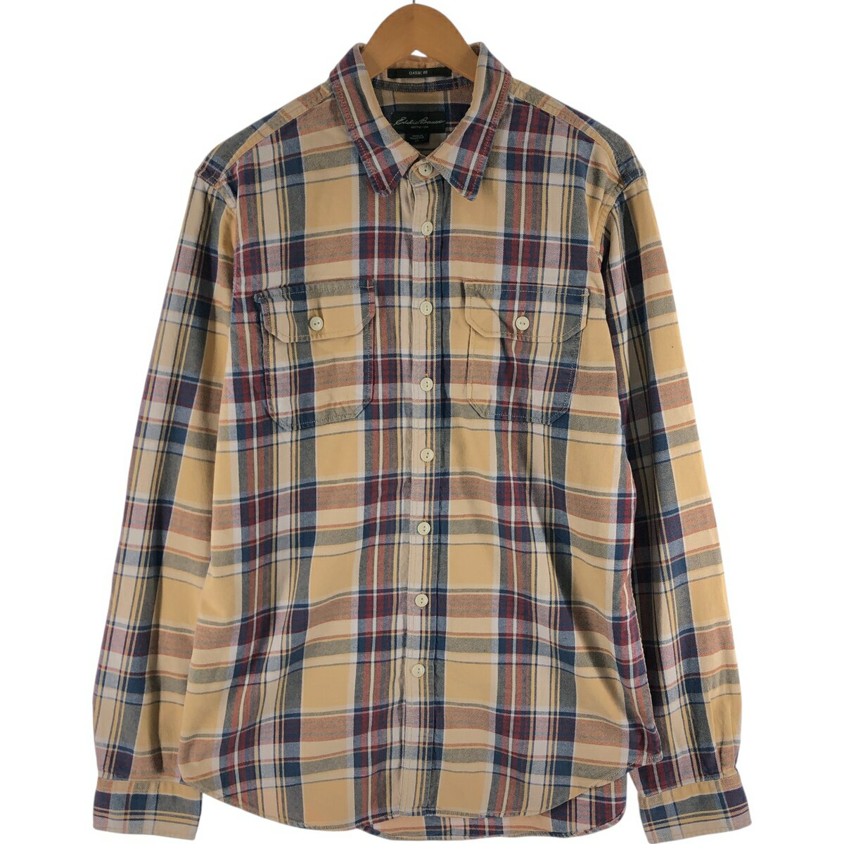 古着 エディーバウアー Eddie Bauer CLASSIC FIT 長袖 フランネルチェックシャツ メンズL相当 /eaa522582 【中古】 【250307】