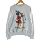 古着 90'S MICKEY INC MICKEY MOUSE ミッキーマウス キャラクタースウェットシャツ トレーナー メンズXL相当 ヴィンテージ /eaa...