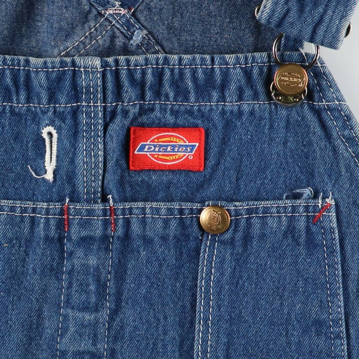 古着 90'S ディッキーズ Dickies デニムオーバーオール USA製 メンズw36相当 ヴィンテージ /eaa522854 【中古】 【250303】