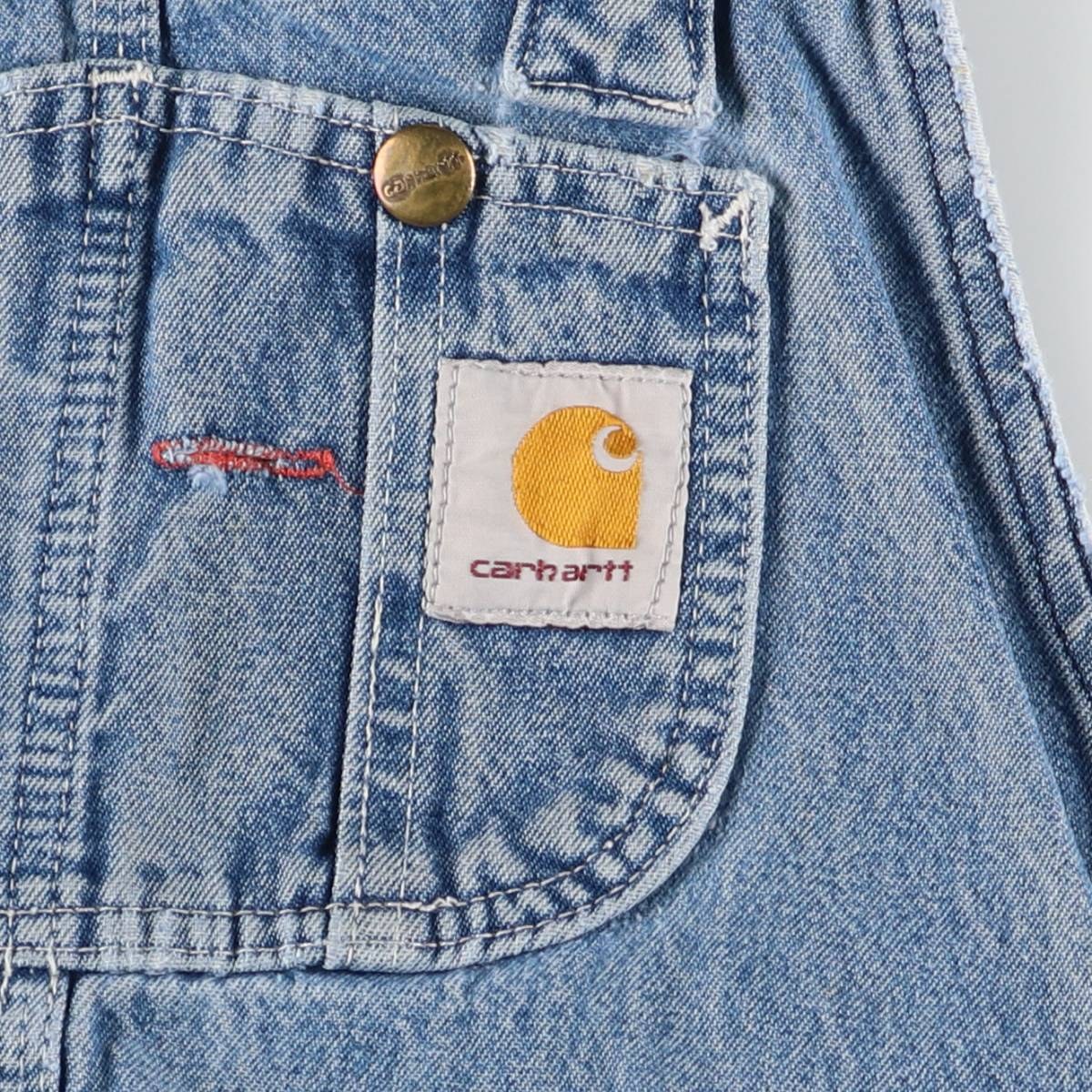 古着 カーハート Carhartt デニムオーバーオール メンズw34相当 /eaa522865 【中古】 【250310】
