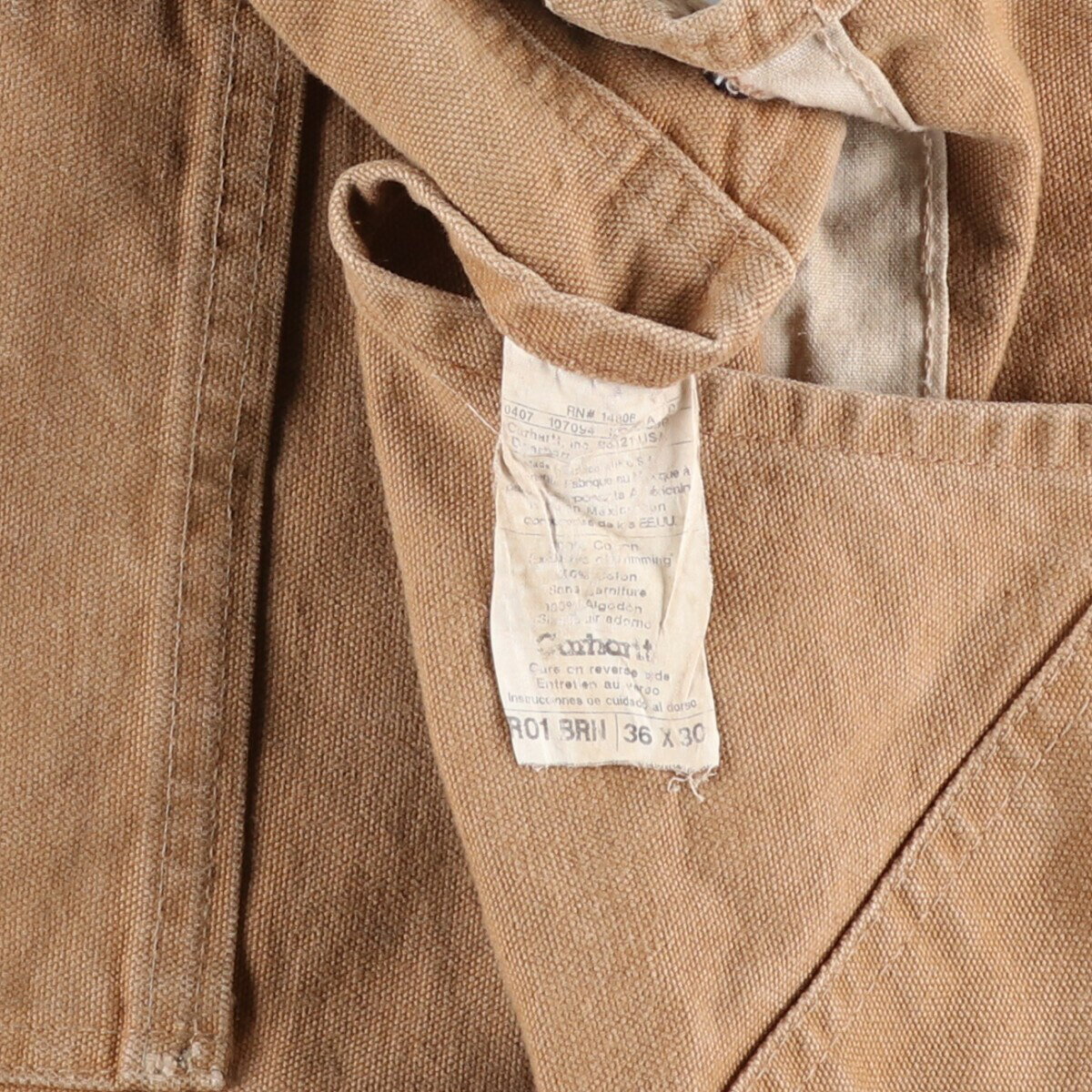 古着 00'S カーハート Carhartt ダブルニー ダック オーバーオール メンズw37相当 /eaa522883 【中古】 【250310】