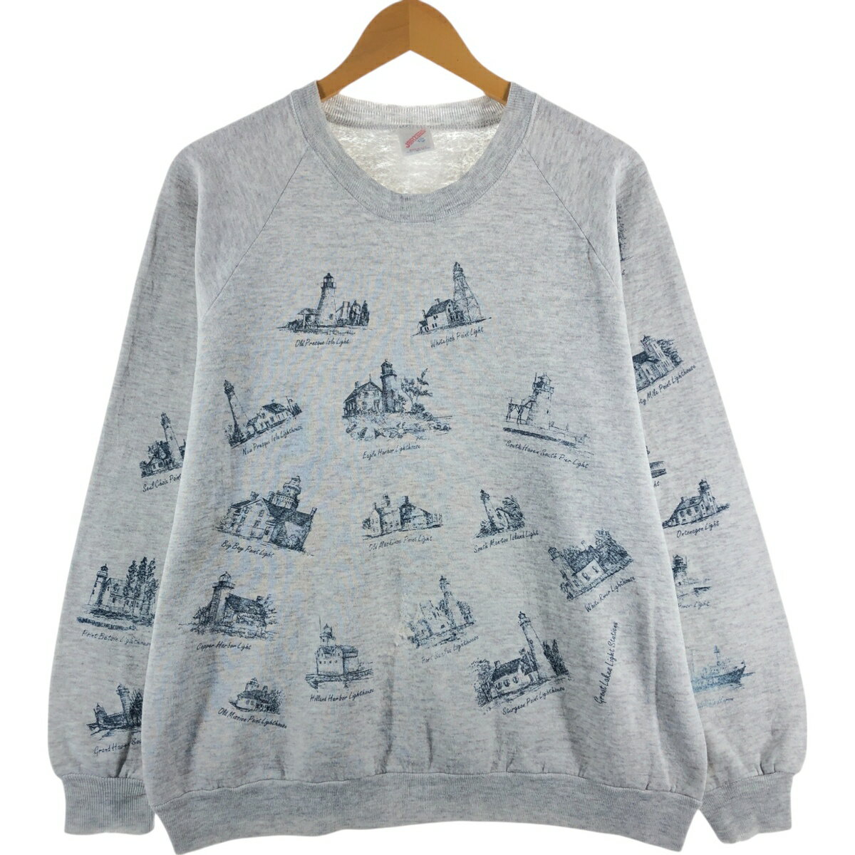 樂天商城 - 古着 90'S ジャージーズ Jerzees 大判プリント プリントスウェットシャツ トレーナー USA製 メンズXXL相当 ヴィンテージ /eaa522959 【中古】 【250307】 【SS2603_30】