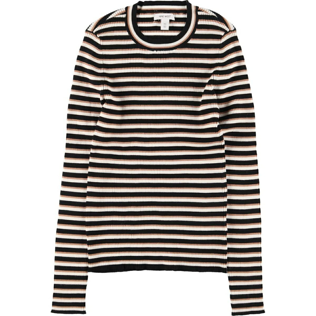 古着 NINE WEST ボーダー柄 リブ編み ニットセーター レディースXS相当 /eaa522995 【中古】 【250306】 【Elulu/エルル】 【SS2509_30】
