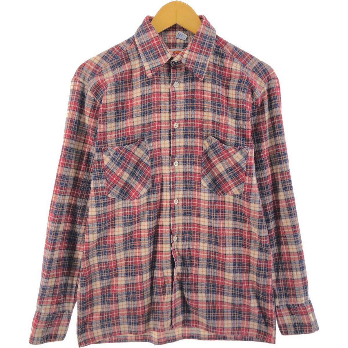 Rakuten - 古着 80'S ディッキーズ Dickies 長袖 ライトネルチェックシャツ メンズM相当 ヴィンテージ /eaa523052 【中古】 【250228】 【SS2606_50】