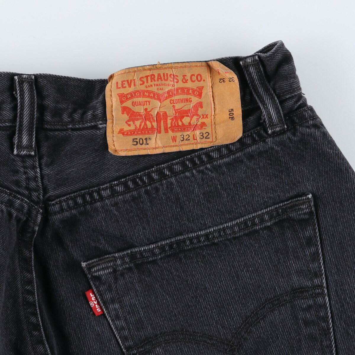古着 リーバイス Levi's 501 ブラックデニム ストレートデニムパンツ メンズw31相当 /eaa523409 【中古】 【250222】