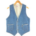 古着 70'S リーバイス Levi's オレンジタブ デニムボアベスト メンズM相当 ヴィンテージ /eaa523638 【中古】 【250222】