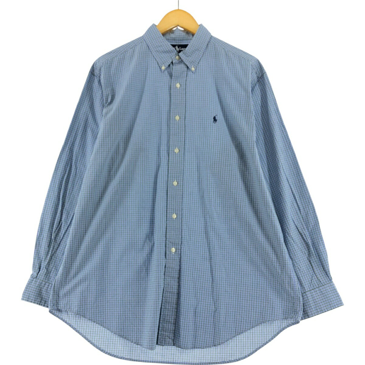 樂天商城 - 古着 ラルフローレン Ralph Lauren YARMOUTH 長袖 ボタンダウンチェックシャツ メンズL相当 /eaa523751 【中古】 【250222】 【SS2603_10】