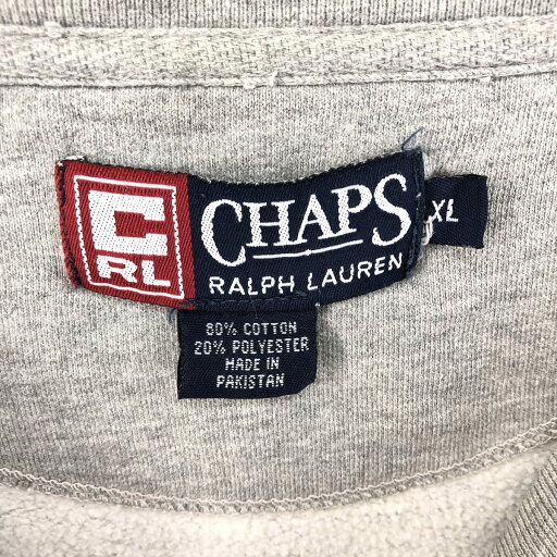 古着 90'S ラルフローレン Ralph Lauren CHAPS チャップス ロゴスウェットシャツ トレーナー メンズXL相当 ヴィンテージ /eaa524026 【中古】 【250224】