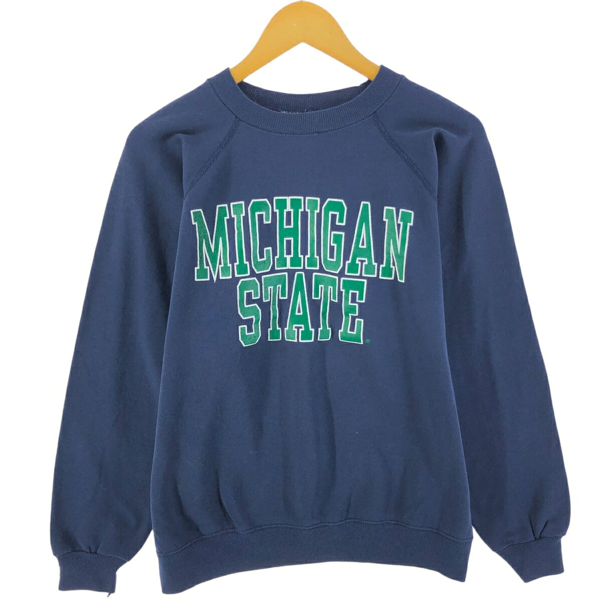 古着 90'S ヘインズ Hanes ACTIVEWEAR MICHIGAN STATE ミシガン州立大学 カレッジスウェットシャツ トレーナー USA製 メンズL相当 /eaa524331 【中古】 【250227】 【SS2603_30】