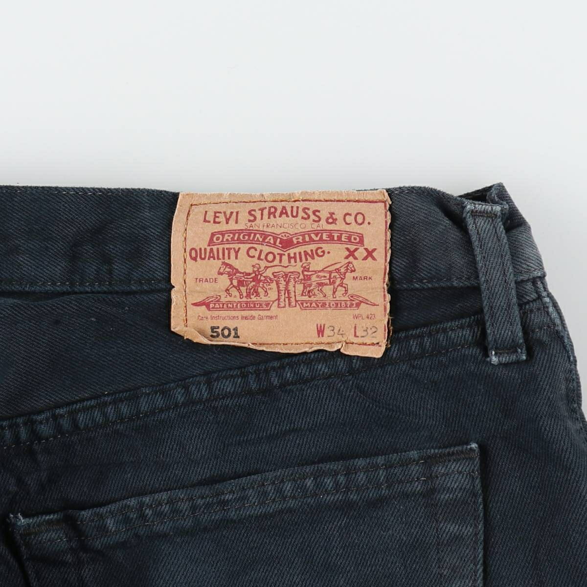 古着 リーバイス Levi's 00501-0165 ユーロモデル ブラックデニム ストレートデニムパンツ 英国製 メンズw34相当 /eaa524379 【中古】 【250227】