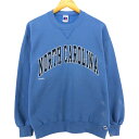 古着 90'S ラッセル Russell NORTH CAROLINA ノースカロライナ大学 カレッジスウェットシャツ トレーナー USA製 メンズL相当 ヴィンテージ /eaa525033 【中古】 【250306】