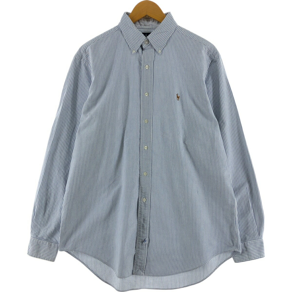 古着 ラルフローレン Ralph Lauren RALPH LAUREN 長袖 ボタンダウンストライプシャツ メンズL相当 /eaa525620 【中古】 【250316】