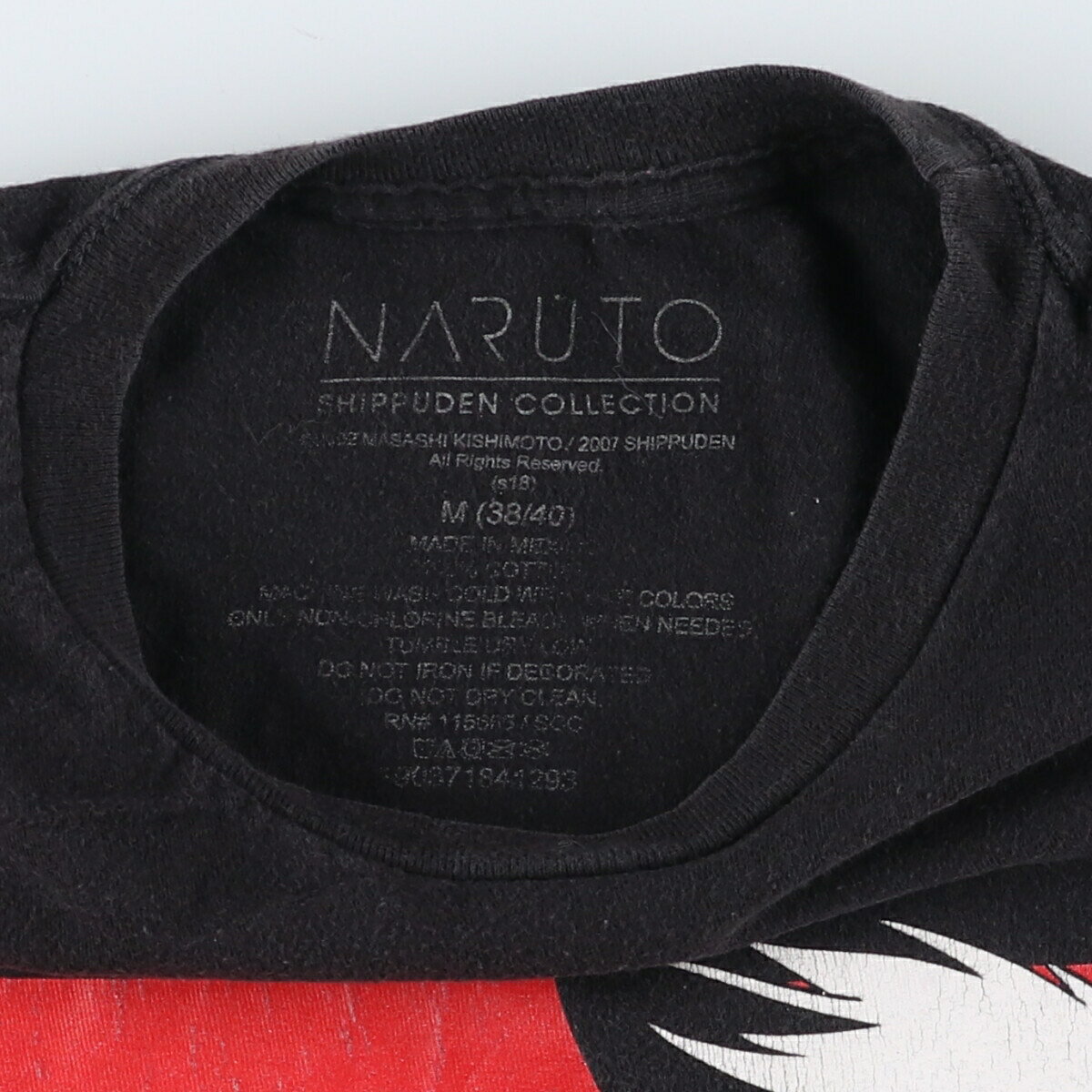 古着 NARUTO SHIPPUDEN ナルト疾風伝 はたけカカシ アニメ キャラクタープリントTシャツ メンズM相当 /eaa525808 【中古】 【250305】 【SS2509_30】
