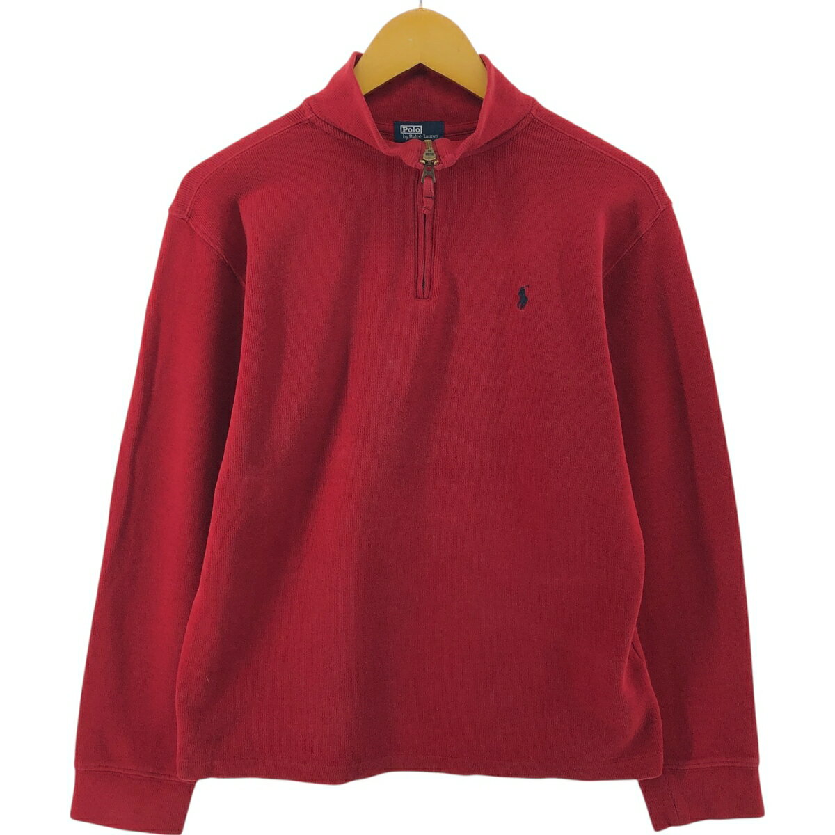 古着 ラルフローレン Ralph Lauren POLO by Ralph Lauren コットンニットハーフジップセーター レディースXL相当 /eaa526...