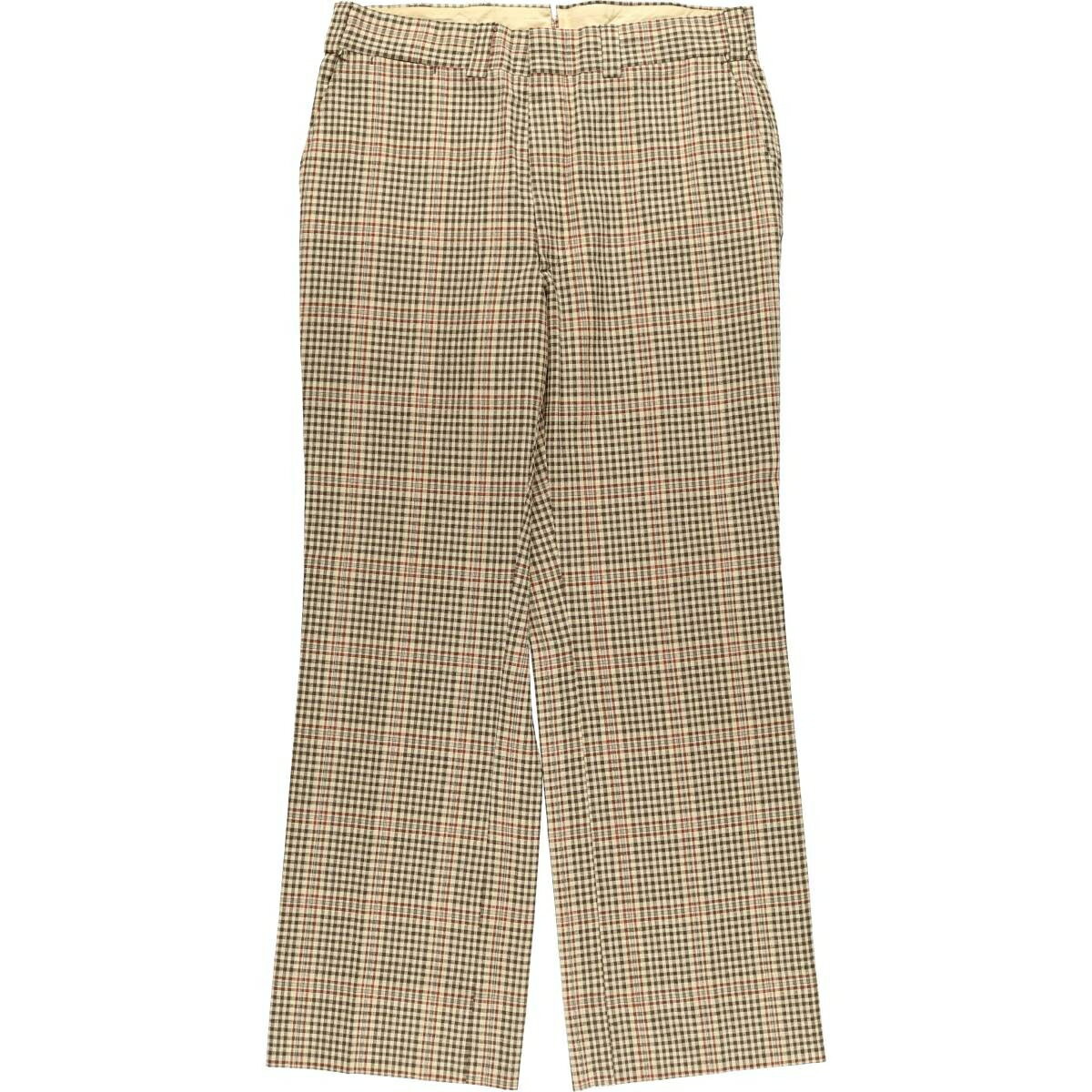 古着 チェック柄 スラックスパンツ メンズw35相当 ヴィンテージ /eaa526130 【中古】 【250310】(4)