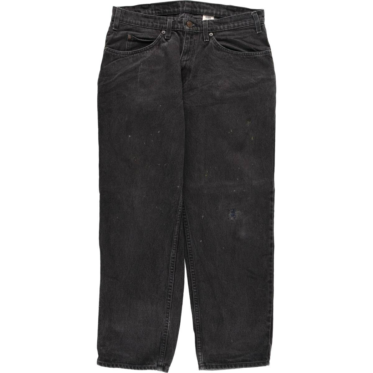 古着 90'S リーバイス Levi's 550 RELAXED FIT HUSKY オレンジタブ ブラックデニム テーパードデニムパンツ メンズw33相当 ヴィンテージ /eaa526987 【中古】 【250308】