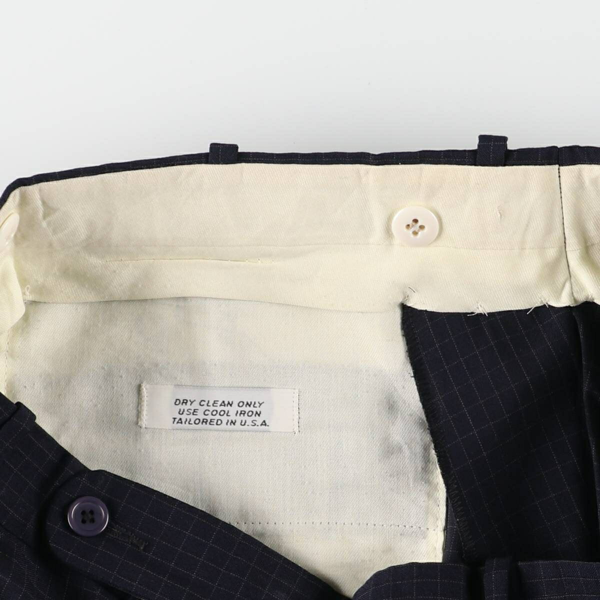 古着 チェック柄 ツータック スラックスパンツ USA製 メンズw31相当 /eaa526996 【中古】 【250316】