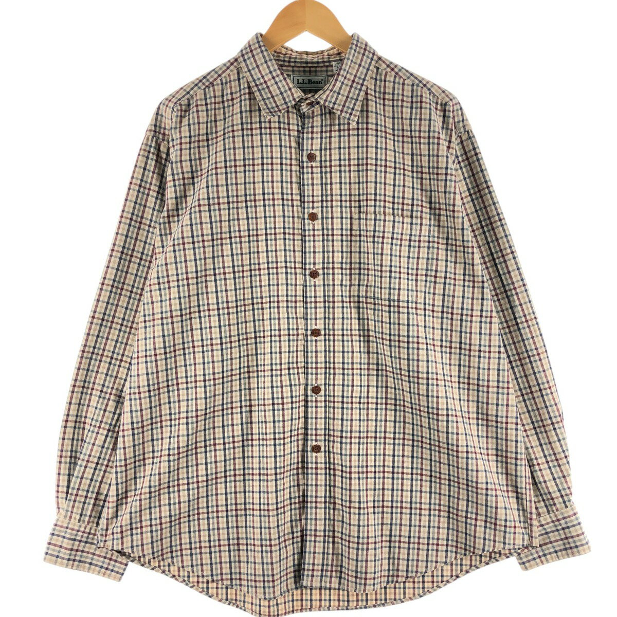 Rakuten - 古着 90'S エルエルビーン L.L.Bean 長袖 ライトネルチェックシャツ メンズXL相当 ヴィンテージ /eaa527044 【中古】 【250310】 【SS2603_50】