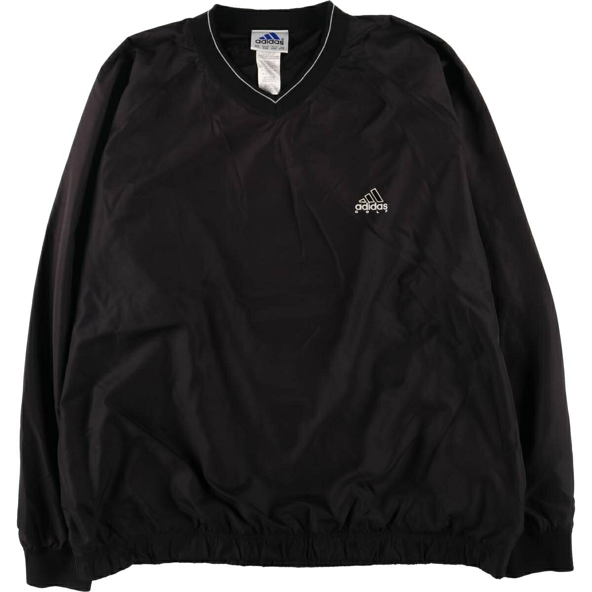 Rakuten - 古着 90'S アディダス adidas GOLF Vネック ウォームアッププルオーバー メンズXXL相当 ヴィンテージ /eaa527340 【中古】 【250319】 【SS2603_30】 ブラック系 春秋冬 【SS2606_50】