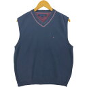 古着 トミーヒルフィガー TOMMY HILFIGER Vネック コットンニットベスト レディースM相当 /eaa527435 【中古】 【250316】 【A...