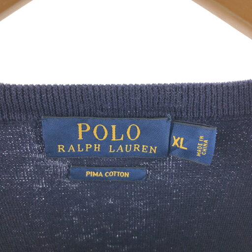 古着 ラルフローレン Ralph Lauren POLO RALPH LAUREN ボーダー柄 コットンニットセーター メンズXL相当 /eaa527711 【中古】 【250316】