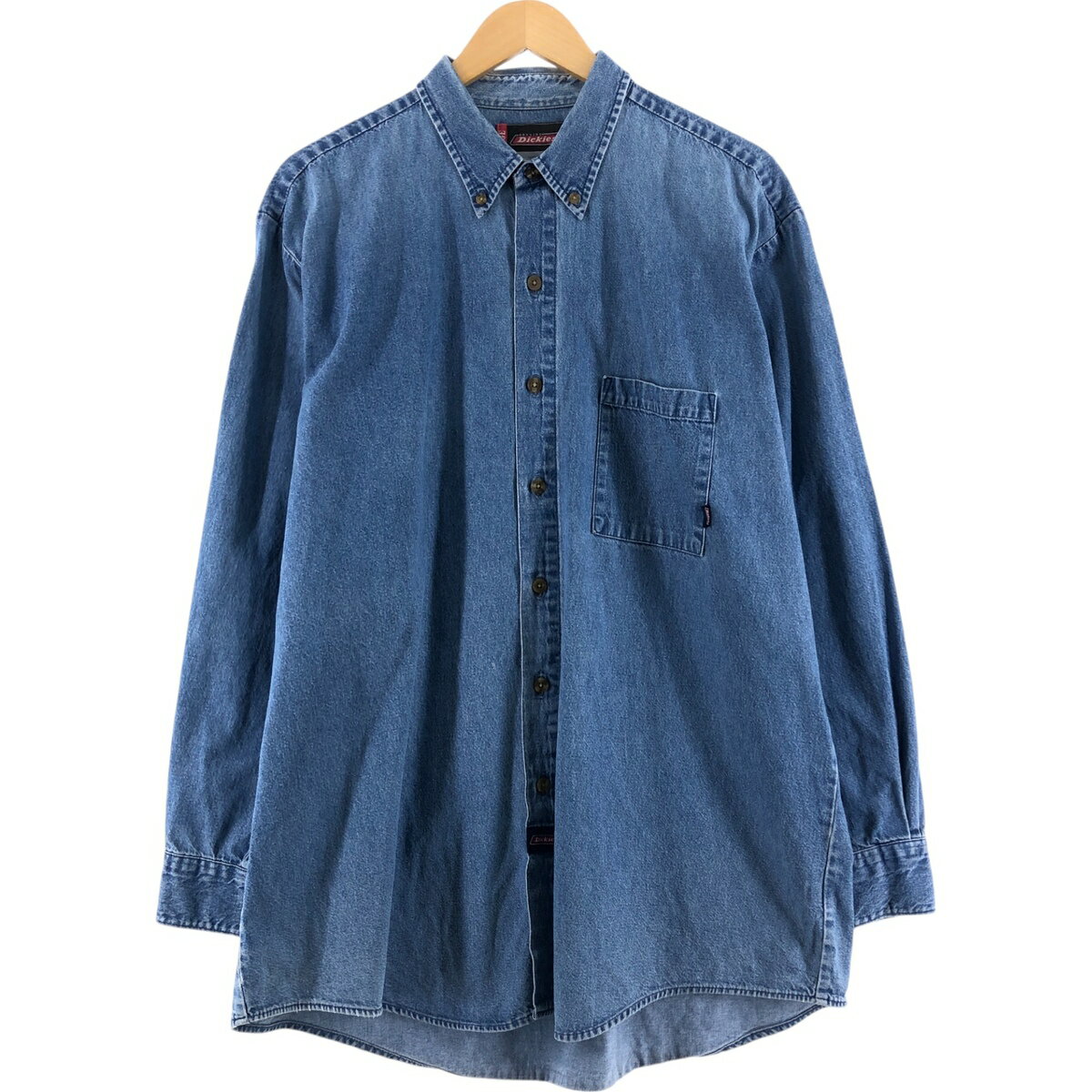 古着 ディッキーズ Dickies 長袖 ボタンダウンデニムシャツ メンズXL相当 /eaa527748 【中古】 【250311】 【SS2603_50】