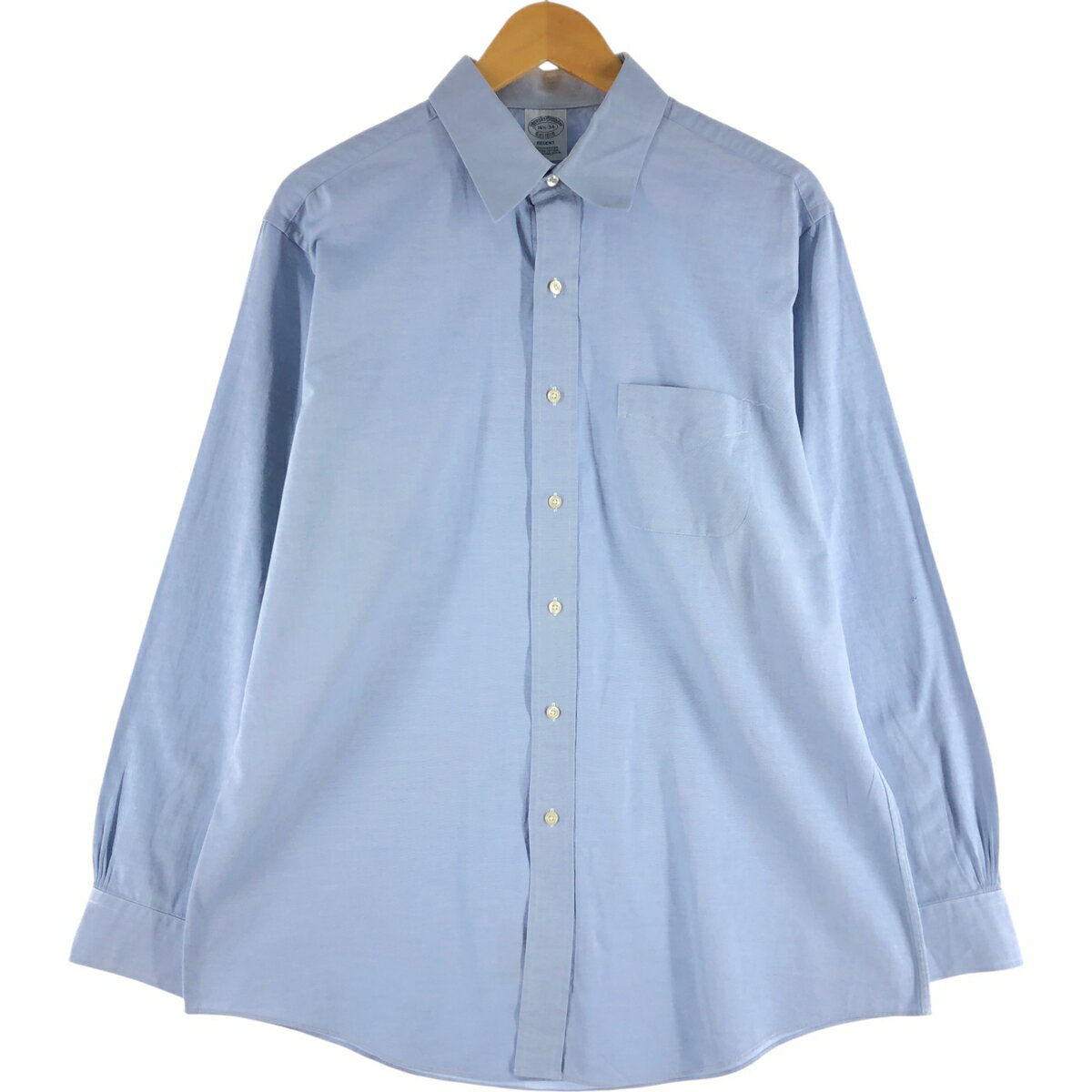 ブルックスブラザーズ/REGENT FIT/長袖シャツ/L/白とグレー2枚 ノンアイロン スーピマコットンストレッチ ピンポイント