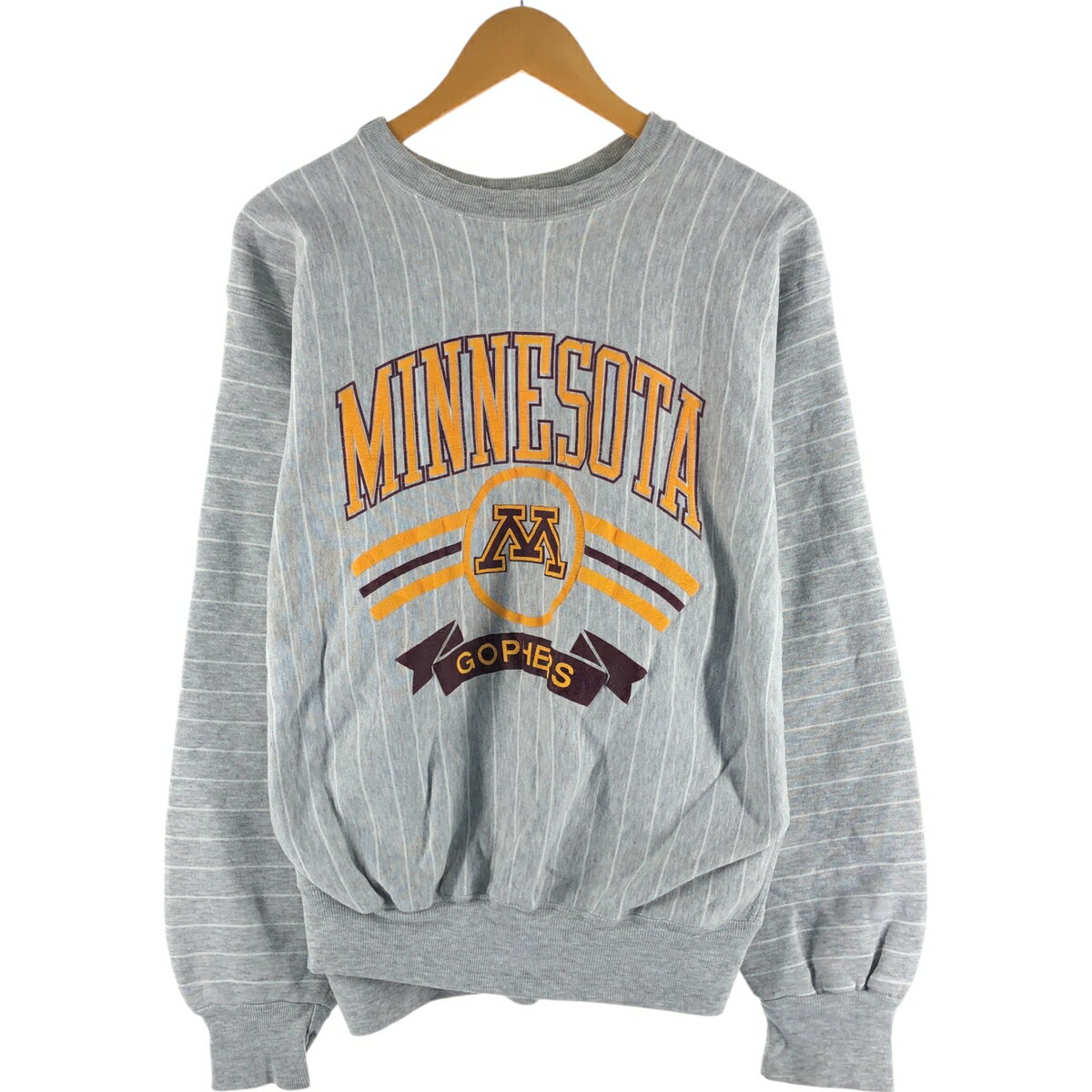 古着 90'S MVP COR ストライプ柄 カレッジスウェットシャツ トレーナー USA製 メンズXL相当 ヴィンテージ /eaa528066 【中古】 【250317】 【ss2601_30】