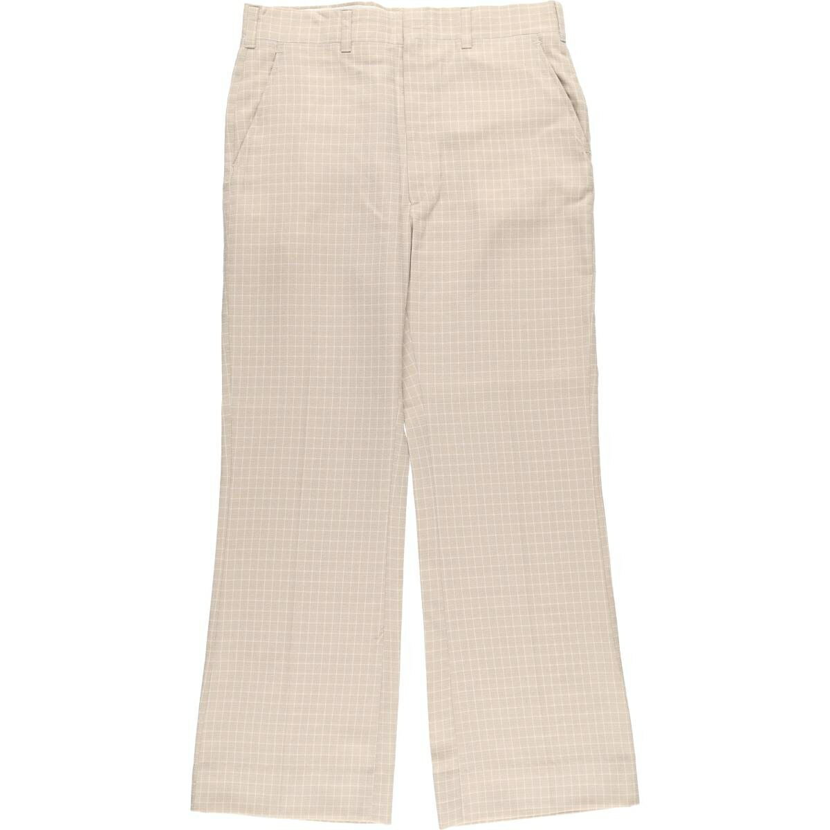 古着 80'S ハガー HAGGAR チェック柄 フレアパンツ USA製 メンズw34相当 ヴィンテージ /eaa528292 【中古】 【250315】