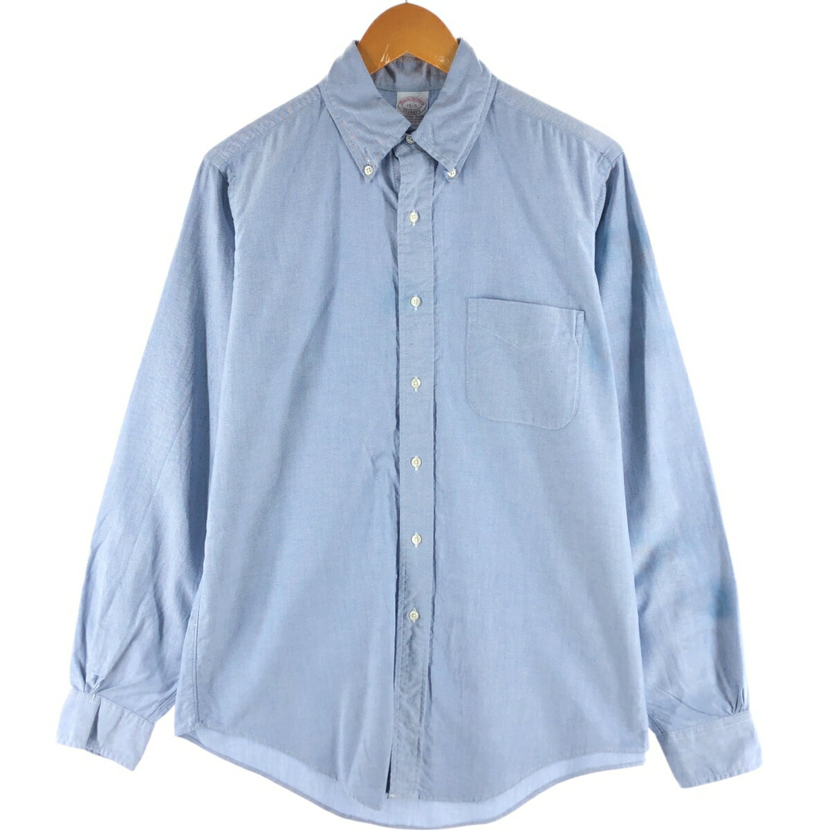 古着 90'S ブルックスブラザーズ Brooks Brothers MAKERS 長袖 ボタンダウンシャツ USA製 メンズM相当 ヴィンテージ /eaa528677 【中古..