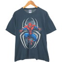 古着 SPIDER MAN スパイダーマン 映画 ムービーTシャツ メンズL相当 /eaa529465 【中古】 【250704】