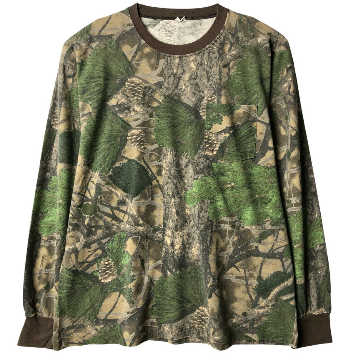 乐天商城 - 古着 総柄 ロングTシャツ ロンT メンズXL相当 /eaa529758 【中古】 【250926】 【SS2606_30