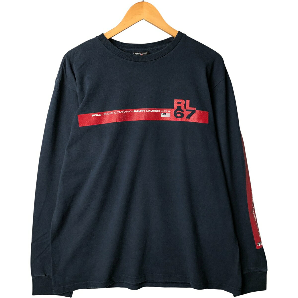 古着 00'S ラルフローレン Ralph Lauren POLO JEANS COMPANY ロングTシャツ ロンT メンズL相当 /eaa529875 【中古】 【250929】