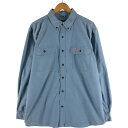 古着 カーハート Carhartt ORIGINAL FIT 長袖 ボタンダウン ワークシャツ メンズXL相当 /eaa530037 【中古】 【250321】(4)