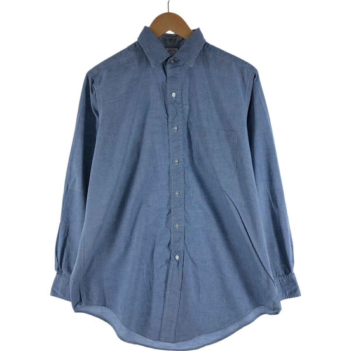古着 90'S ブルックスブラザーズ Brooks Brothers MAKERS 長袖 シャンブレーシャツ USA製 メンズS相当 ヴィンテージ /eaa530051 【中古】 【250321】 【ss2601_30】