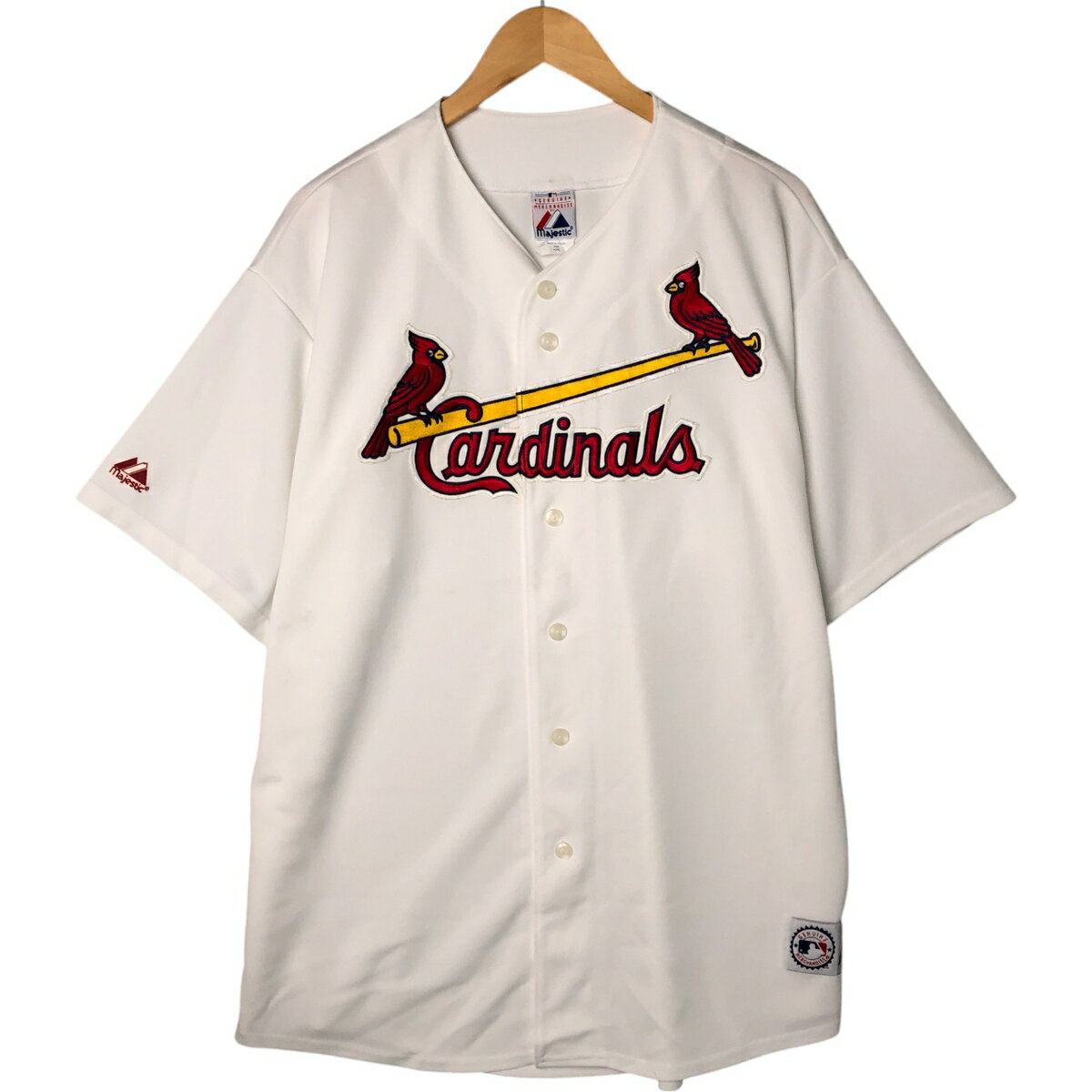 古着 majestic MLB ST. LOUIS CARDINALS セントルイスカージナルス ゲームシャツ ベースボールシャツ メンズXXL相当 /eaa530142 【中古】 【250325】 【NL2503】