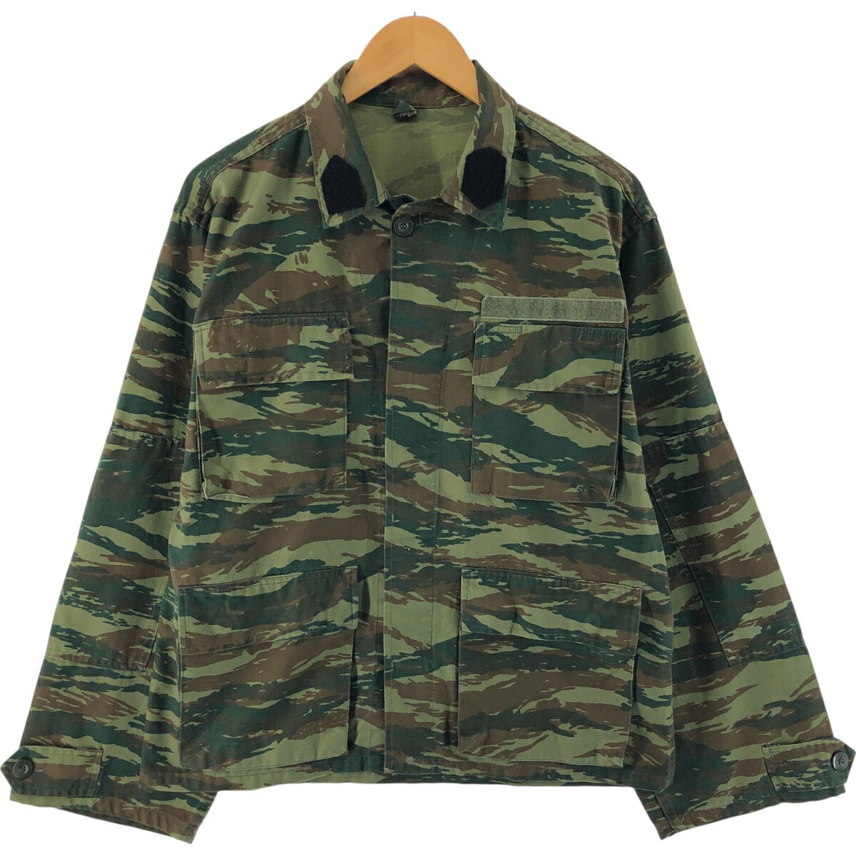 古着 ギリシャ軍 迷彩柄 リザードカモ B.D.U ミリタリージャケット M メンズM相当 /eaa530665 【中古】 【250330】