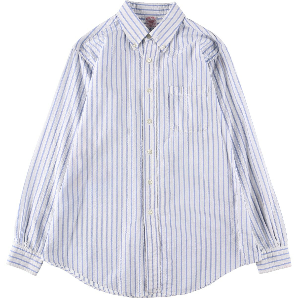 Rakuten - 古着 80~90'S ブルックスブラザーズ Brooks Brothers Est.1818 長袖 ボタンダウンストライプシャツ USA製 メンズL相当 /eaa531063 【中古】 【250324】 【SS2603_50】