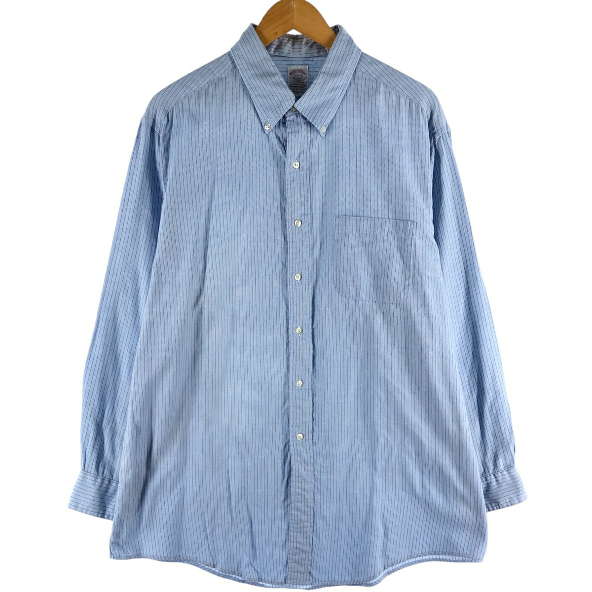 乐天商城 - 古着 80~90'S ブルックスブラザーズ Brooks Brothers MAKERS 長袖 ボタンダウンストライプシャツ USA製 メンズXL相当 /eaa531068 【中古】 【250324】 【SS2606_50】