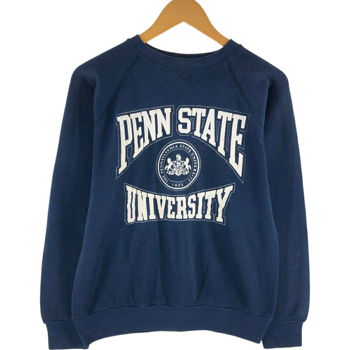 古着 70~80'S ディスカス DISCUS PENN STATE ペンシルベニア州立大学 3連プリント カレッジスウェットシャツ トレーナー USA製 メンズM相当 /eaa531089 【中古】 【250324】